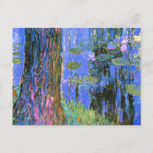 Carte Postale Monet - Saule de pleurs et étang de Lys d'eau