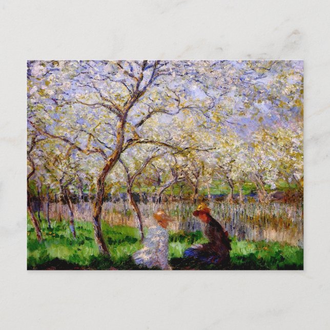 Carte Postale Monet - Springtime, peinture d'art (Devant)