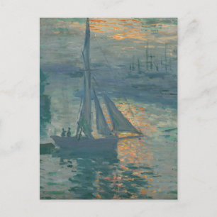 Carte Postale Monet Sunrise Marine Impressionnisme peinture
