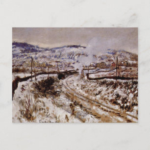 Carte Postale Monet - Train dans la neige à Argenteuil,