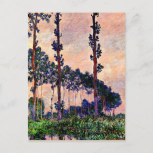 Carte Postale Monet - Trois arbres en gris