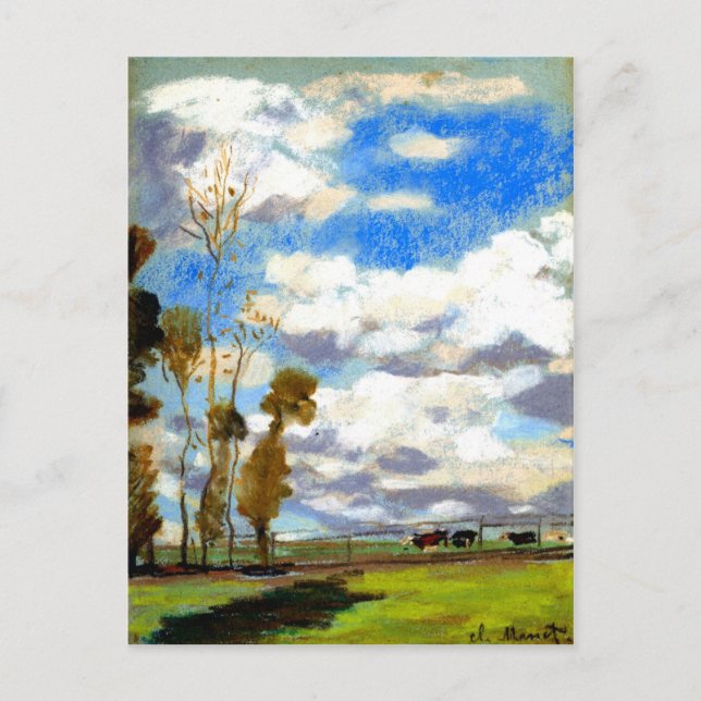 Carte Postale Monet - Trois vaches dans un pâturage (Devant)