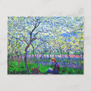 Carte Postale Monet - Un verger au printemps