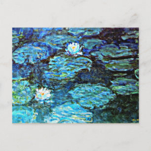 Carte Postale Monet - Water Lilies, Blue