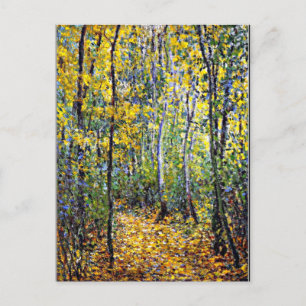 Carte Postale Monet - Wood Lane, zone vintage boisée de beaux-ar