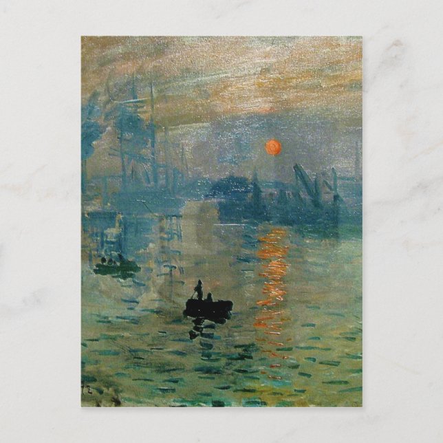 Carte Postale Monet's Impression Sunrise (soleil levant) - 1872 (Devant)