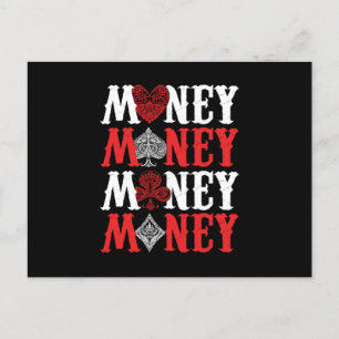 Carte Postale Money Casino Player Cards Poker Bluff Gambler Gift