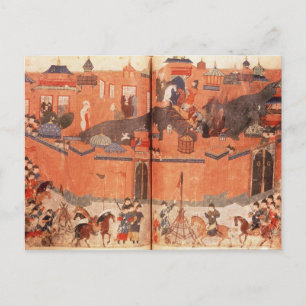 Carte Postale Mongols sous la direction de Hulagu Khan