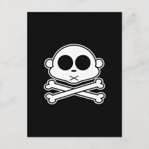 Carte Postale Monkey Cross Bone