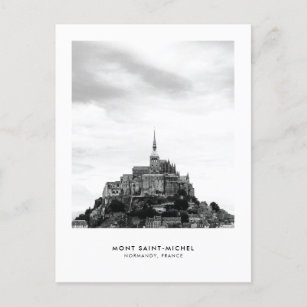 Carte postale monochrome de voyage de Mont