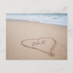 Carte Postale Monogramme   Beach Love I