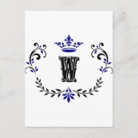 Monogramme de couronne 'W'