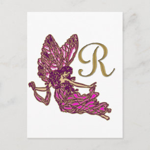 Carte Postale Monogramme de fée R