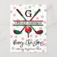 Monogramme de golf Joyeux Noël - Design de vacance
