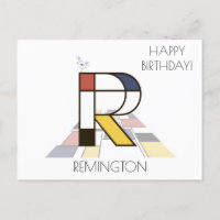 Monogramme de style d'art moderne. Lettre R