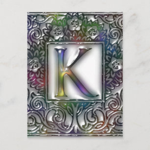 Carte Postale Monogramme K