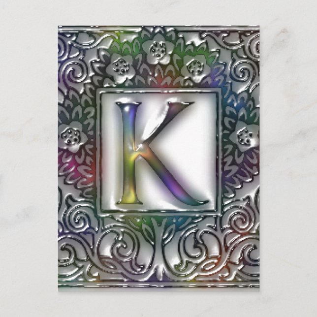 Carte Postale Monogramme K (Devant)