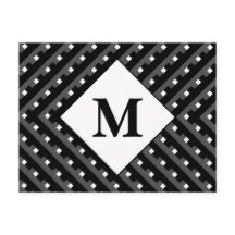 Monogramme motif noir et blanc