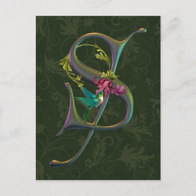 Carte Postale Monogramme S (Devant)