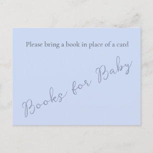 Carte Postale Monogramme simple minimaliste Beau Livre bleu pour