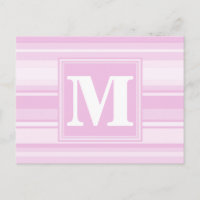 Monogrammes à rayures roses pour bébé