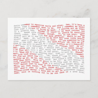 Carte Postale Monologue Scuba