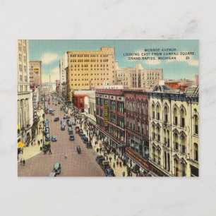 Carte Postale Monroe Avenue, Grand Rapids, Michigan