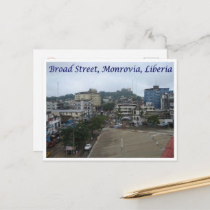Carte Postale Monrovia - Libéria - Broad Street -