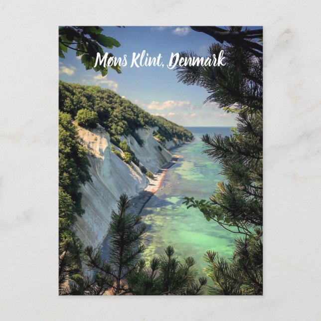 Carte Postale Møns Klint Danemark stylisé (Devant)