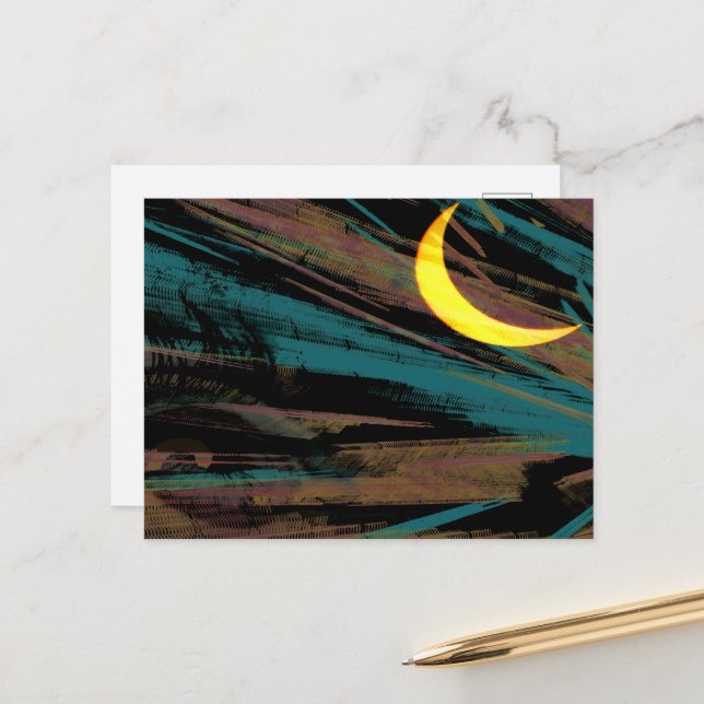 Carte Postale Monscape le ciel de la nuit (Devant/Arrière en situation)