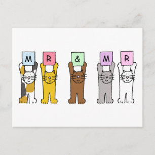 Carte Postale Monsieur et Monsieur le Mariage Félicitations