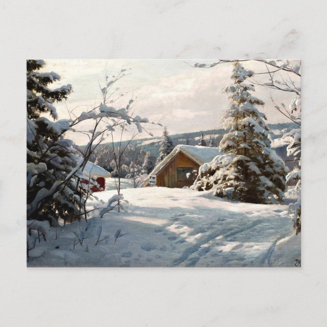 Carte Postale Monsted - Paysage hivernal à Solbelyst (Devant)