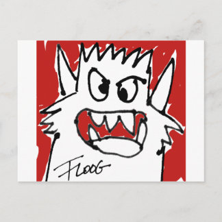 Carte postale Monster Carton Rouge
