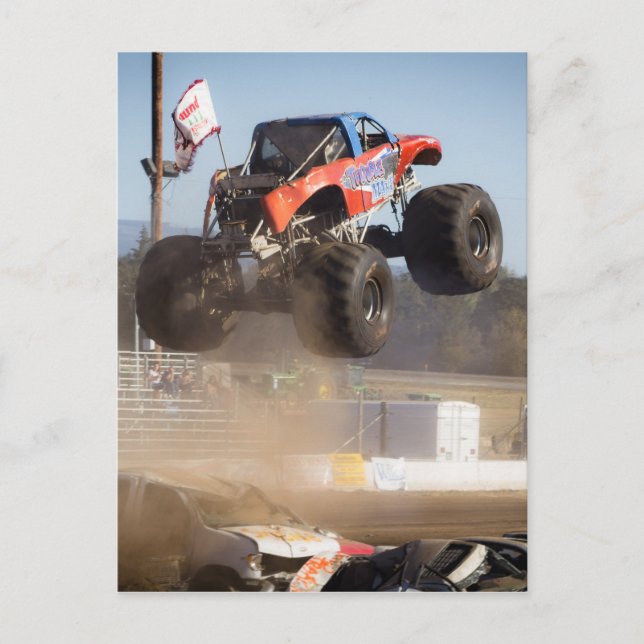 Carte Postale Monster Truck Jumping (Devant)