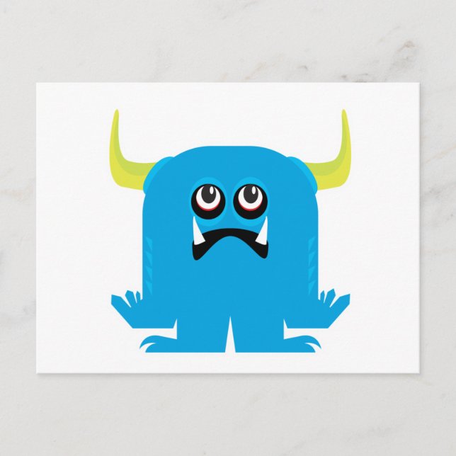 Carte Postale monstre bleu goofy (Devant)