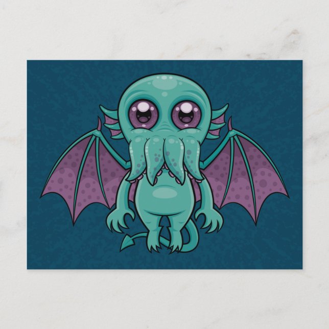 Carte Postale Monstre Cthulhu Bébé mignon (Devant)