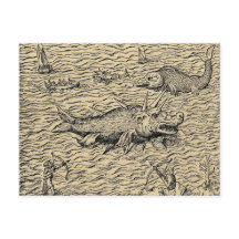 Monstres de mer Narwhal et médiéval