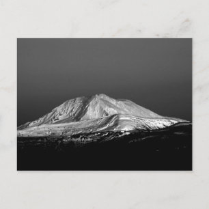 Carte Postale Mont Adams Pic neige en Monochrome