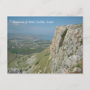 Carte Postale Mont Arbel, Galilée. Israël.
