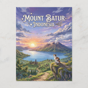 Carte Postale Mont Batur, Bali, Indonésie Indonésie