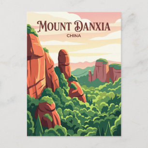Carte Postale Mont Danxia Parc national Chine