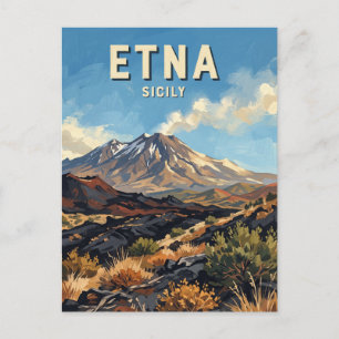 Carte Postale Mont Etna Catane Italie