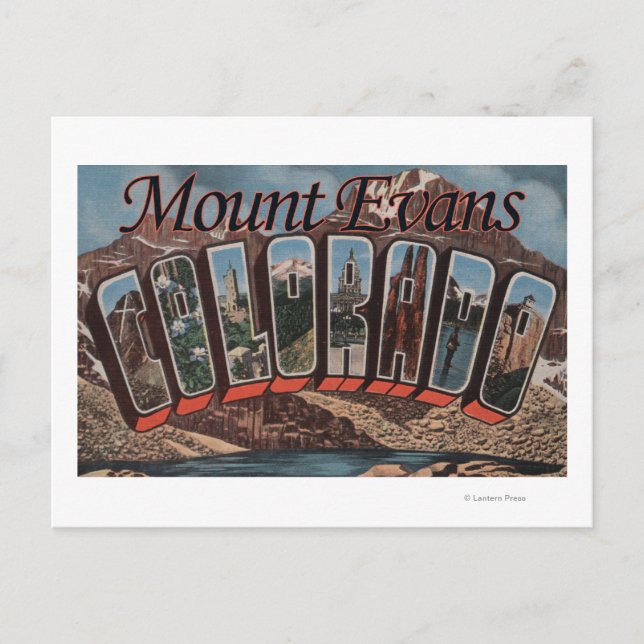 Carte Postale Mont Evans, Colorado - Grandes SCÈNES (Devant)