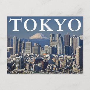 Carte Postale Mont Fuji Skyline du quartier de Shinjuku Tokyo