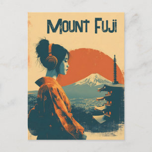 Carte Postale Mont Fuji vintage