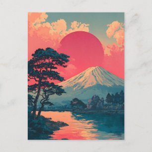 Carte Postale Mont Fuji vintage