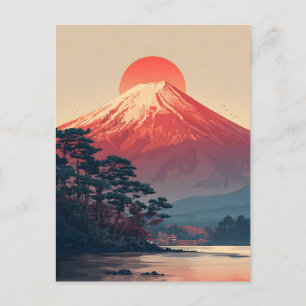 Carte Postale Mont Fuji vintage