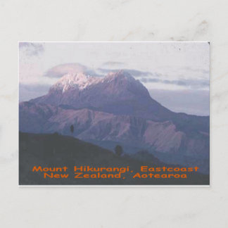 Carte Postale Mont Hikurangi, Nouvelle-Zélande, Aotearoa