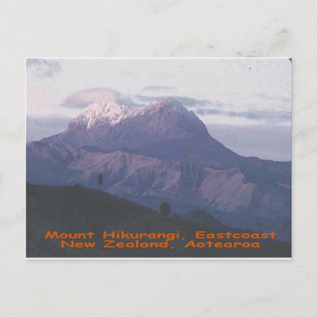 Carte Postale Mont Hikurangi, Nouvelle-Zélande, Aotearoa (Devant)