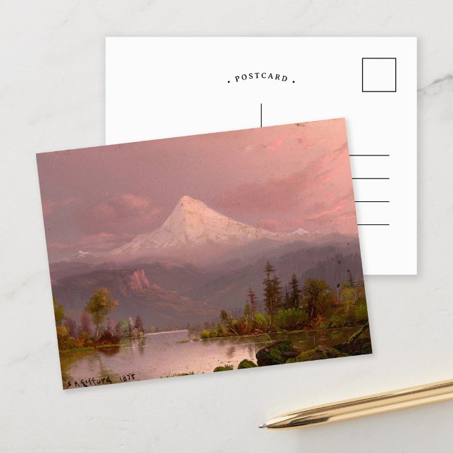 Carte Postale Mont Hood, OR | Sanford Robinson Gifford (Créateur téléchargé)